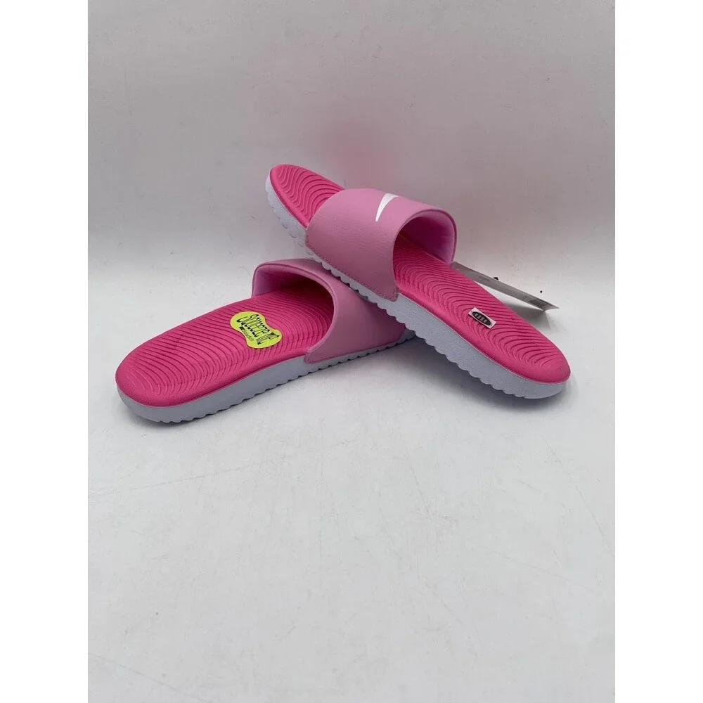 NIKE KAWA SLIDE Kids' NEW Slides Psychic Pink/White Multiple Sizes